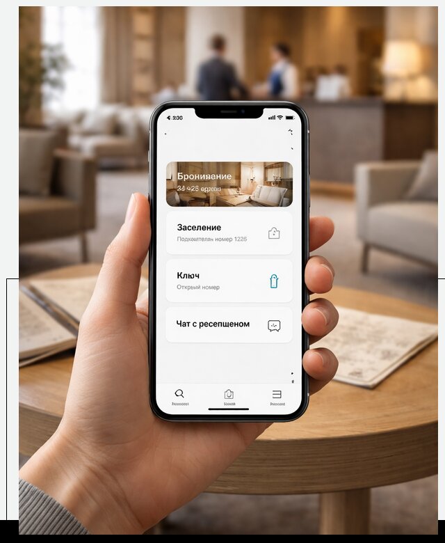 Мобильное приложение для гостей отеля в Липецке, управление сервисом